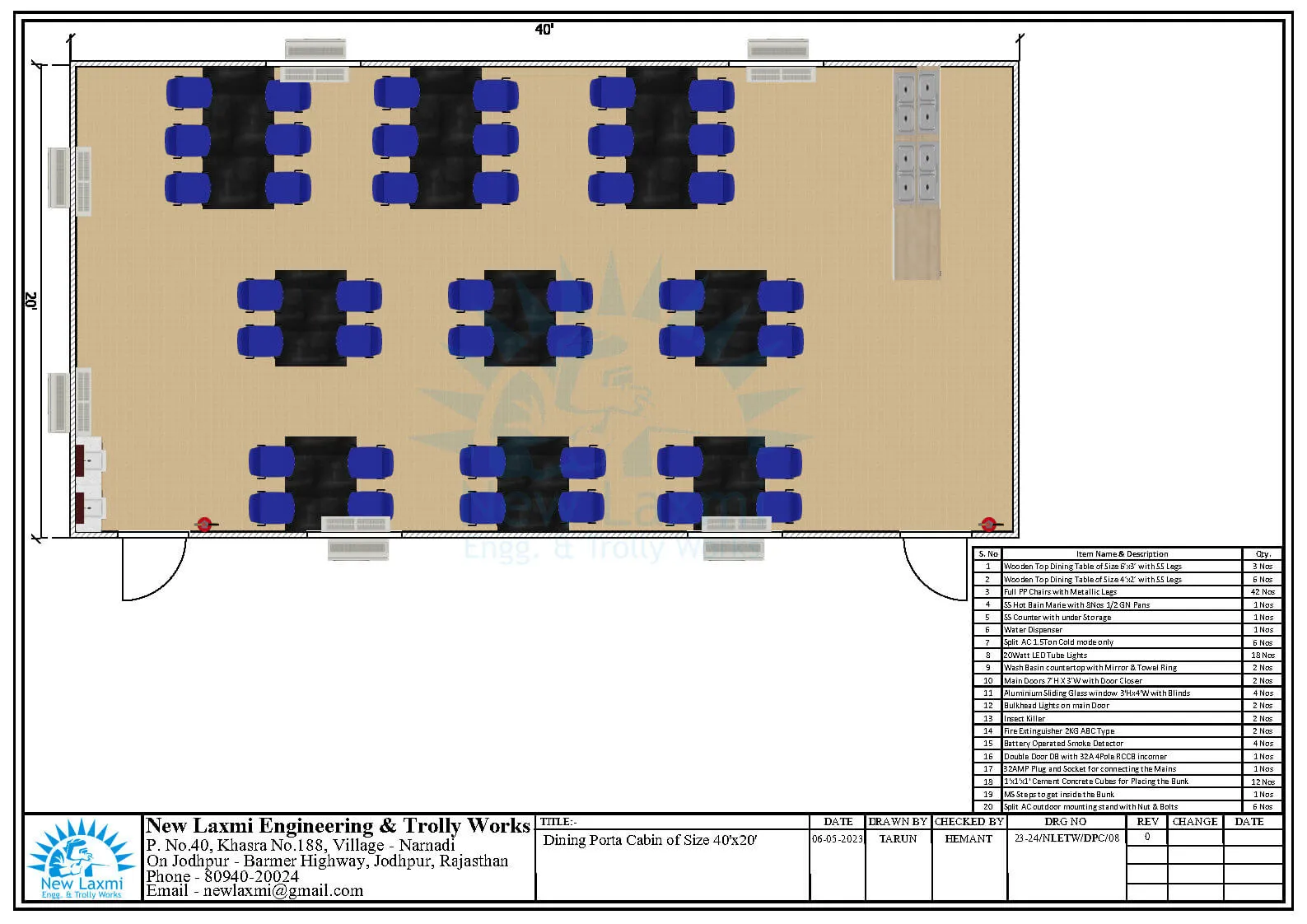 Office Cabin Layout